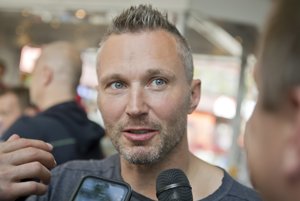 Ľubomír Višňovský sledoval posledný zápas slovenskej reprezentácie na MS priamo v Kolíne.