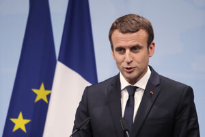 Francúzky prezident Emmanuel Macron na summitu G20 v Hamburgu.