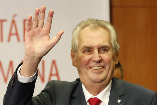 Český prezident Miloš Zeman po víťazstve vo voľbách.