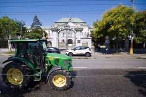 Protest farmárov v Bratislave. 