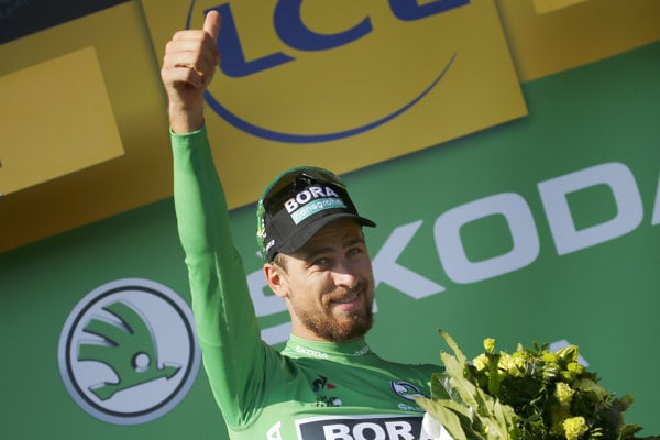 Peter Sagan získal zelený dres.