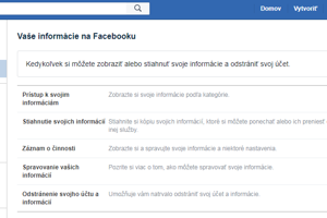 Zmazať účet na dátumové údaje site