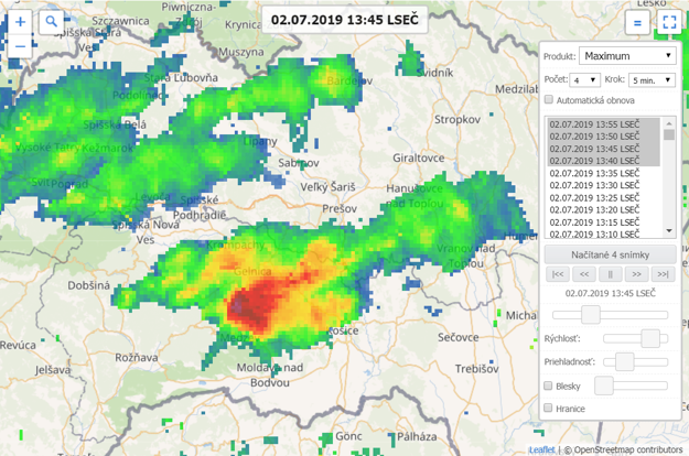 Záber z družice.