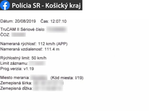 Mladík prekročil najvyššiu povolenú rýchlosť o 62 kilometrov za hodinu.