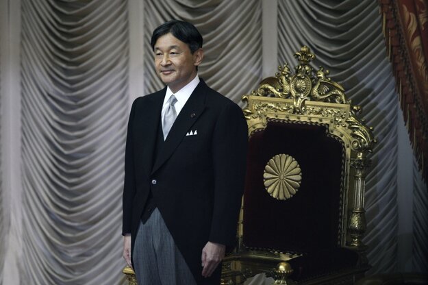 Naruhito počas otvorenia zasadnutia japonského parlamentu.