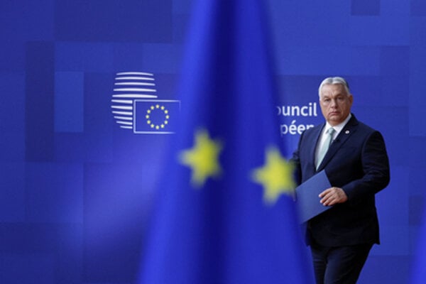 Maďarský premiér Viktor Orbán na samite EÚ v Bruseli vo štvrtok 26. júna 2025.