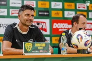 Tréner MŠK Žilina Pavol Staňo na tlačovej konferencii pred začiatkom sezóny 2025/2026.
