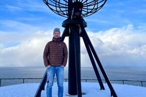 Dominik Petro na Nordkappe.