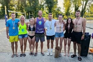 Štyri najlepšie dvojice na turnaji v mixe. 