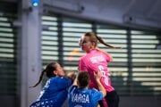 Mária Bartková vo finálovom zápase Slovensko - Chorvátsko na EURO U17 v hádzanej v Čiernej Hore.
