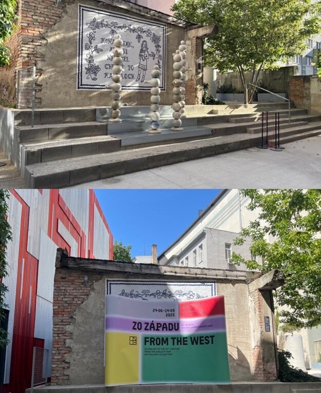 Priestory pred a po demontáži.  (zdroj: SME/Slobodná národná galéria)