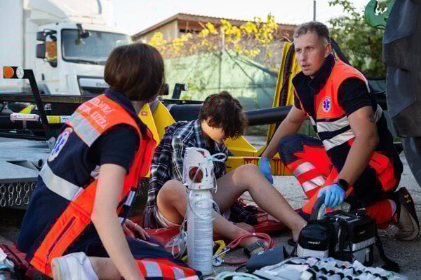 Počas akcie Komárno Rescue 2025.