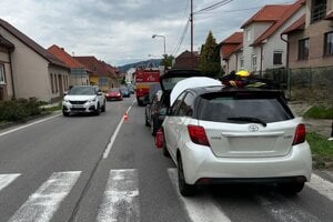 Dopravná nehoda v Nitrianskom Pravne.