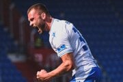 Erik Prekop sa teší po strelenom góle v drese FC Baník Ostrava.
