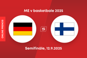 Nemecko - Fínsko: ONLINE prenos zo semifinále ME v basketbale 2025. 