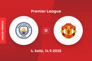 Manchester City - Manchester United: ONLINE prenos z 4. kola Premier League.