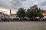 Protest proti ožobračovaniu na Radničnom námestí v Bardejove.