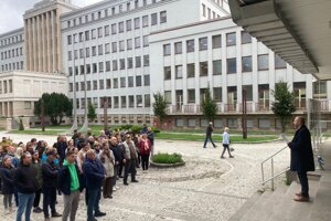 Protest pred OÚ Prešov.