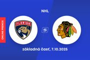 Florida Panthers - Chicago Blackhaws: ONLINE prenos zo zápasu NHL.