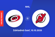 Carolina Hurricanes - New Jersey Devils: ONLINE prenos zo zápasu NHL.