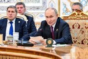 Vladimir Putin na samite v Dušanbe. 