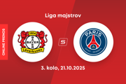 Bayer Leverkusen - Paríž St. Germain: ONLINE prenos zo zápasu 3. kola ligovej fázy Ligy majstrov. 