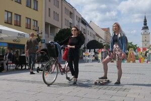 Na Hlavnej ulici v Trnave platí už niekoľko rokov zákaz vjazdu pre bicykle.