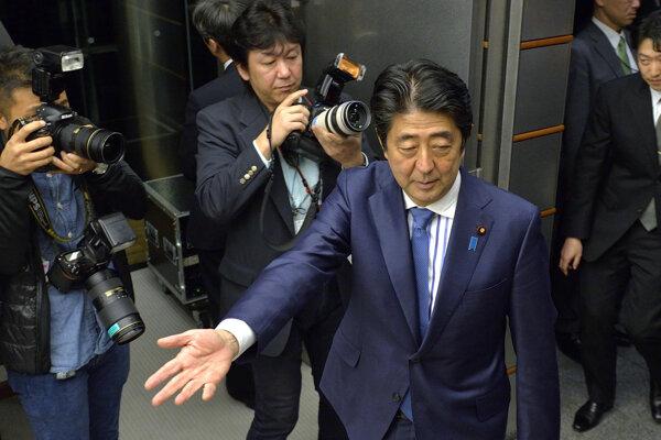 Japonský minister Šinzó Abe.