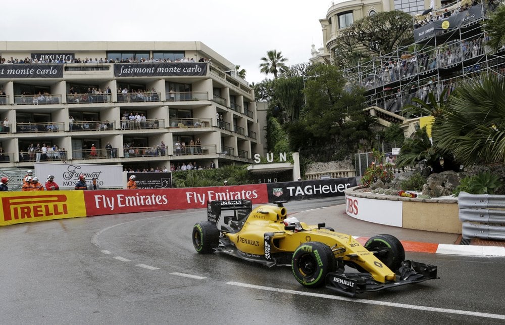 Kevin Magnussen na Veľkej cene Monaka.