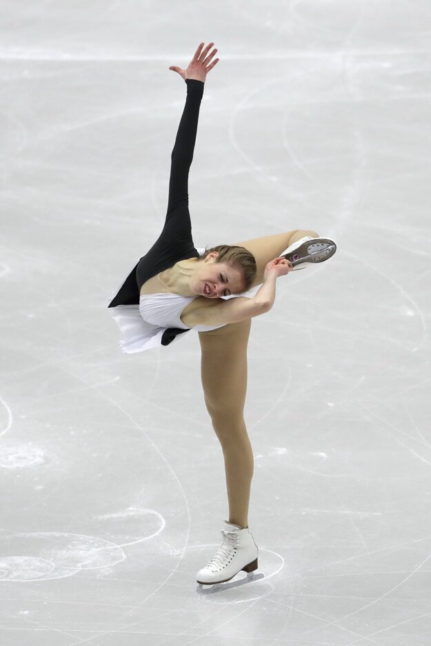 Talianka Kostnerová počas svojej jazdy.