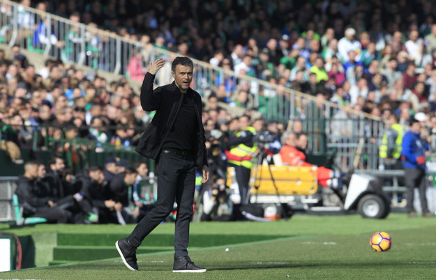 Luis Enrique nebol po zápase príliš spokojný.