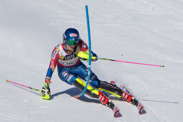 Mikaela Shiffrinová predviedla v prvom kole najrýchlejšiu jazdu.