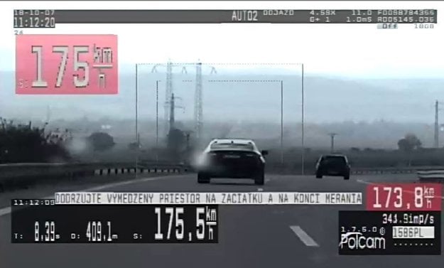 Vodičovi namerali výrazne vyššiu rýchlosť, ako povoľuje zákon.