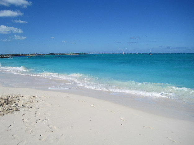 Pláž v Grace Bay, Providenciales, Turks a Caicos, Karibik