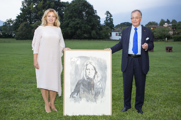 Prezidentka SR Zuzana Čaputová a Frank A. Meyer, prezident Nadácie Hansa Ringiera.