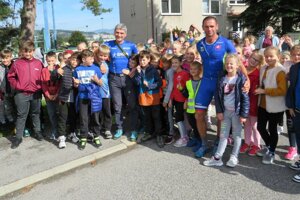 Žiakom z Vavrečky odprezentovali triatlon domáci klub TT Vavrečka.