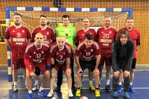 Horný rad zľava: Dadík, Štrbák, Gombarský, Vrabec, Kozák, Šranc. Dolný rad zľava: Ficek, Záthurecký, Martinka, Pliešovský.