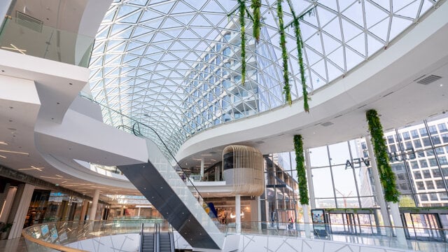 Nákupné centrum Eurovea. Na snímke časť, ktorá pribudla v druhej fáze. 