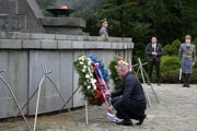 Prezident Peter Pellegrini počas osláv na Dukle.
