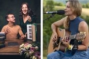 Katarína Koščová, Daniel Špiner a žiarska pesničkárka Dominika Fričová.