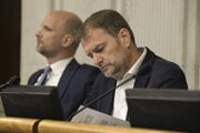 Opozičný poslanci Igor Matovič a Gábor Grendel.