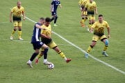 Z májového zápasu Dolné Vestenice – Handlová 4:0. 