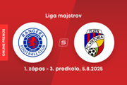 Glasgow Rangers - FC Viktoria Plzeň: ONLINE prenos z 3. predkola Ligy majstrov.