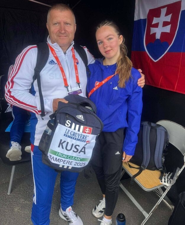 Petra Kusá s trénerom Pavlom Zemkom. (zdroj: ARCHÍV PZ)