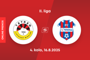 MFK Tatran Liptovský Mikuláš - FC ViOn Zlaté Moravce: ONLINE prenos zo zápasu 4. kola II. ligy.