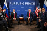 Ruský prezident Vladimir Putin a americký prezident Donald Trump počas stretnutia na Aljaške.