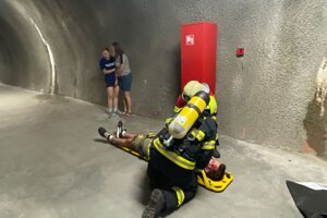 Taktické cvičenie v tuneli Poľana