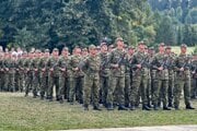 Slávnostná prísaha vojakov počas osláv 81. výročia SNP v Banskej Bystrici.