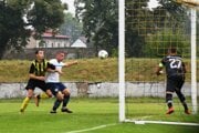 Záber zo stretnutia Želiezovce - Komjatice 4:0. 