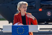 Ursula von der Leyen počas návštevy Litvy 1. septembra. 